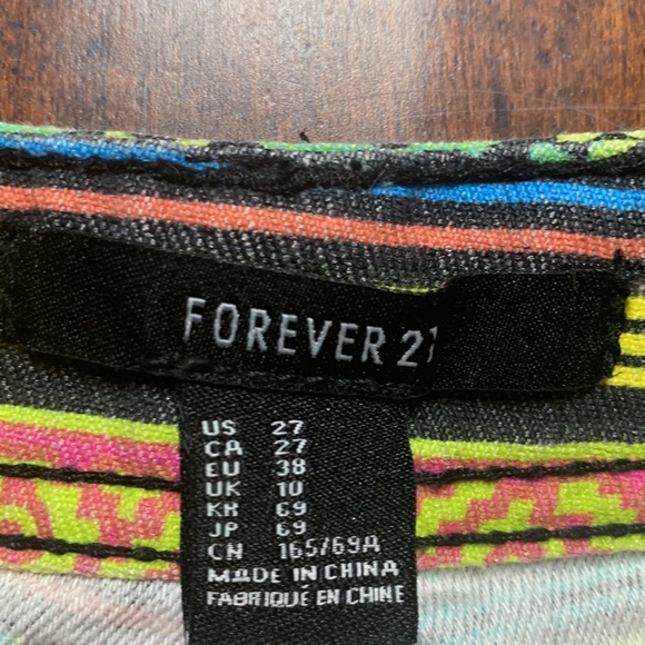 EUC Forever 21 Colorful Jean Shorts - Picture 3 of 3